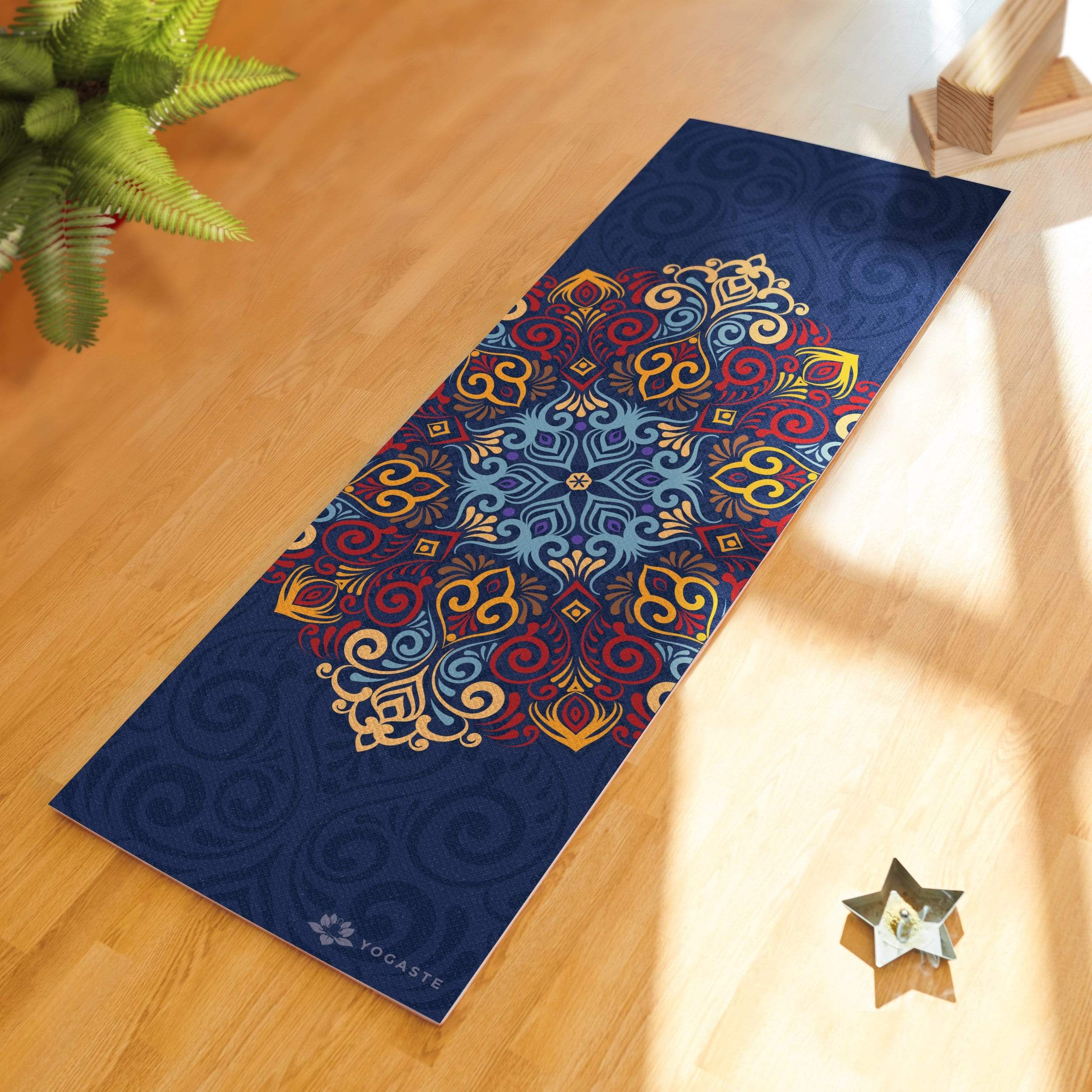Gaiam Premium Yoga Mat, Aubergine Swirl, 6mm
